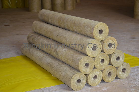 उच्च घनत्व stonewool पाइप इन्सुलेशन सामग्री हीट प्रतिरोधी आईएसओ सीई